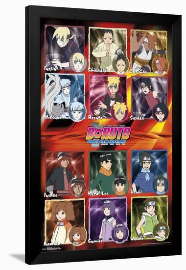 Boruto - Grid-null-Framed Standard Poster