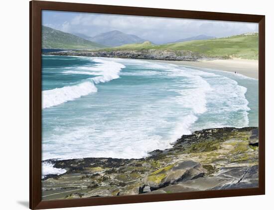 Borve Beach on South Harris in Stormy Weather, Scotland-Martin Zwick-Framed Photographic Print