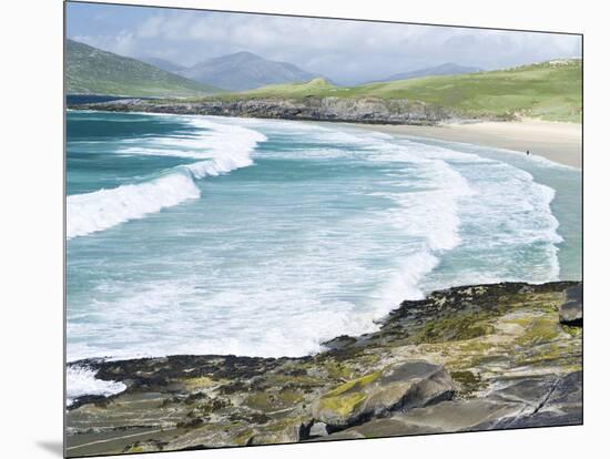 Borve Beach on South Harris in Stormy Weather, Scotland-Martin Zwick-Mounted Photographic Print