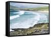 Borve Beach on South Harris in Stormy Weather, Scotland-Martin Zwick-Framed Stretched Canvas