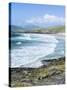 Borve Beach on South Harris in Stormy Weather, Scotland-Martin Zwick-Stretched Canvas