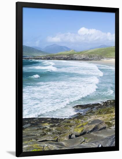 Borve Beach on South Harris in Stormy Weather, Scotland-Martin Zwick-Framed Photographic Print