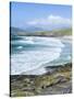 Borve Beach on South Harris in Stormy Weather, Scotland-Martin Zwick-Stretched Canvas