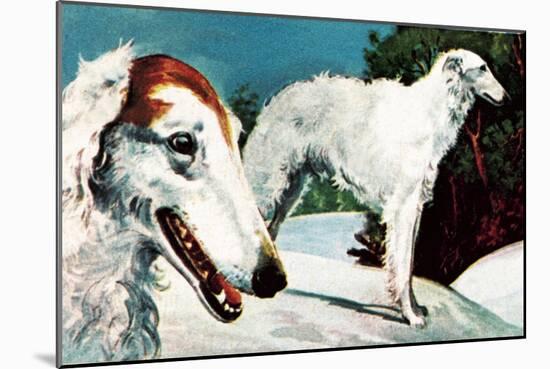 Borzoi-English School-Mounted Giclee Print