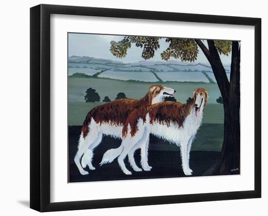 Borzois, 1991-Maggie Rowe-Framed Giclee Print