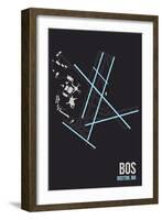 BOS Airport Layout-08 Left-Framed Giclee Print