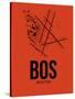 BOS Boston Airport Orange-NaxArt-Stretched Canvas