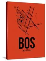 BOS Boston Airport Orange-NaxArt-Stretched Canvas