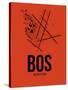 BOS Boston Airport Orange-NaxArt-Stretched Canvas