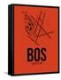 BOS Boston Airport Orange-NaxArt-Framed Stretched Canvas