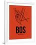 BOS Boston Airport Orange-NaxArt-Framed Art Print