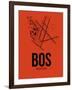 BOS Boston Airport Orange-NaxArt-Framed Art Print