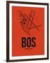 BOS Boston Airport Orange-NaxArt-Framed Art Print