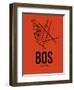 BOS Boston Airport Orange-NaxArt-Framed Art Print