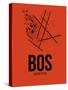 BOS Boston Airport Orange-NaxArt-Stretched Canvas