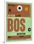 BOS Boston Luggage Tag 1-NaxArt-Framed Art Print