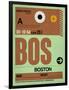 BOS Boston Luggage Tag 1-NaxArt-Framed Art Print