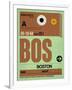 BOS Boston Luggage Tag 1-NaxArt-Framed Art Print