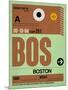 BOS Boston Luggage Tag 1-NaxArt-Mounted Art Print