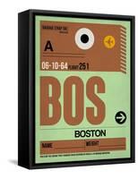 BOS Boston Luggage Tag 1-NaxArt-Framed Stretched Canvas