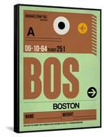 BOS Boston Luggage Tag 1-NaxArt-Framed Stretched Canvas