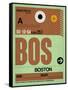 BOS Boston Luggage Tag 1-NaxArt-Framed Stretched Canvas