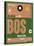 BOS Boston Luggage Tag 1-NaxArt-Stretched Canvas