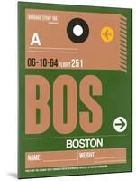 BOS Boston Luggage Tag 1-NaxArt-Mounted Art Print