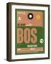 BOS Boston Luggage Tag 1-NaxArt-Framed Art Print