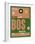 BOS Boston Luggage Tag 1-NaxArt-Framed Art Print