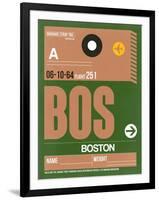 BOS Boston Luggage Tag 1-NaxArt-Framed Art Print