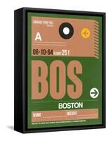 BOS Boston Luggage Tag 1-NaxArt-Framed Stretched Canvas