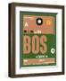 BOS Boston Luggage Tag 1-NaxArt-Framed Art Print