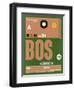 BOS Boston Luggage Tag 1-NaxArt-Framed Art Print