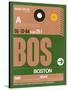 BOS Boston Luggage Tag 1-NaxArt-Stretched Canvas