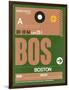 BOS Boston Luggage Tag 1-NaxArt-Framed Art Print