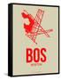 Bos Boston Poster 1-NaxArt-Framed Stretched Canvas