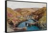 Boscastle, Harbour-Alfred Robert Quinton-Framed Stretched Canvas