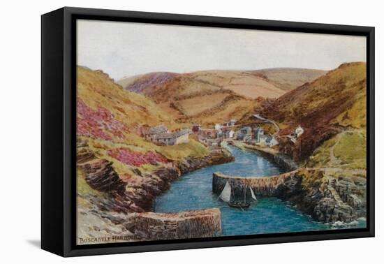 Boscastle, Harbour-Alfred Robert Quinton-Framed Stretched Canvas