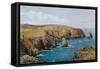 Boscastle, the Coast from Willapark P-Alfred Robert Quinton-Framed Stretched Canvas