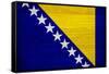 Bosnia And Hercegovina Flag Design with Wood Patterning - Flags of the World Series-Philippe Hugonnard-Framed Stretched Canvas