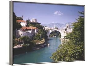 Bosnia Hercegovina, Mostar, Cityscape, Stone Bridge, Neretva-Thonig-Framed Photographic Print