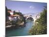 Bosnia Hercegovina, Mostar, Cityscape, Stone Bridge, Neretva-Thonig-Mounted Photographic Print