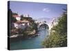 Bosnia Hercegovina, Mostar, Cityscape, Stone Bridge, Neretva-Thonig-Stretched Canvas