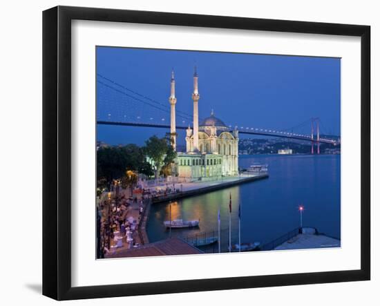 Bosphoros River Bridge and Ortakoy Camii Mosque, Ortakoy District, Istanbul, Turkey-Gavin Hellier-Framed Photographic Print