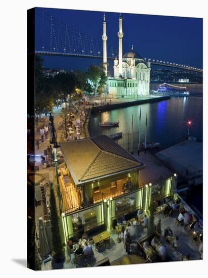 Bosphoros River Bridge and Ortakoy Camii Mosque, Ortakoy District, Istanbul, Turkey-Gavin Hellier-Stretched Canvas