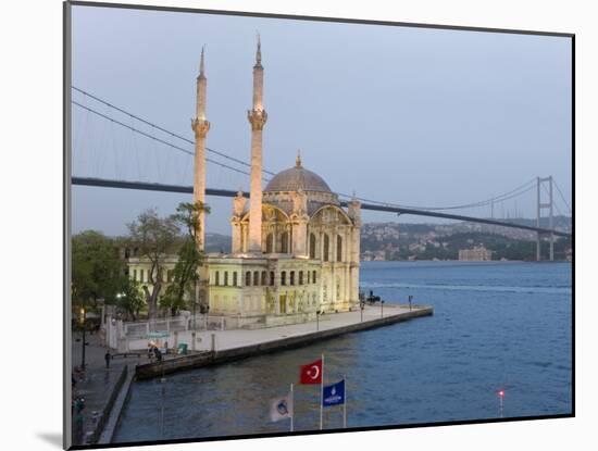 Bosphorous Bridge and Ortakoy Camii Mosque in the Trendy Ortakoy District, Istanbul, Turkey-Gavin Hellier-Mounted Photographic Print