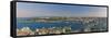 Bosphorus and Golden Horn Panorama from Galata Tower, Istanbul, Turkey-Michele Falzone-Framed Stretched Canvas