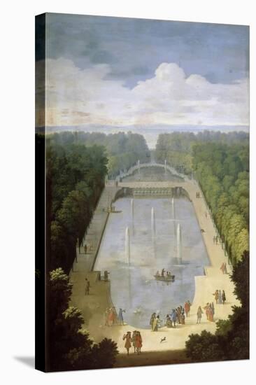 Bosquet De L'Île Royale and Bassin Du Miroir in the Gardens of Versailles-Etienne Allegrain-Stretched Canvas