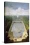 Bosquet De L'Île Royale and Bassin Du Miroir in the Gardens of Versailles-Etienne Allegrain-Stretched Canvas